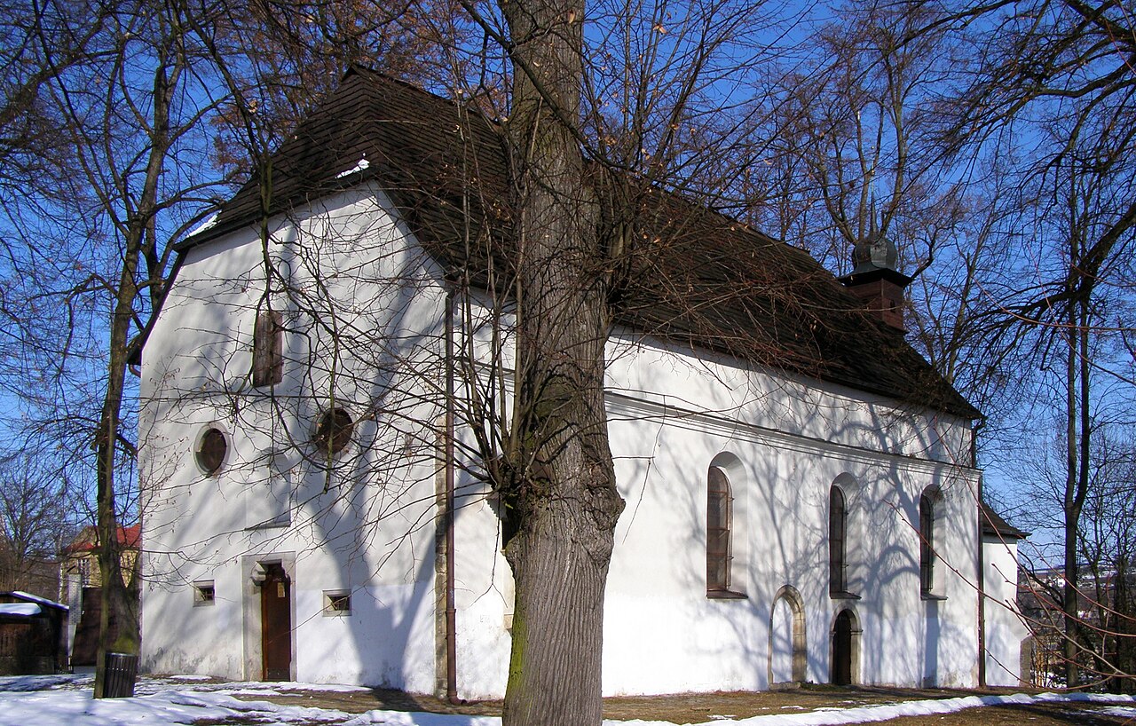Die Kirche St. Johannes der Täufer in Iglau, Aufnahme von 2010. Beim Stadtfest von 1799 versammelten sich hier die Teilnehmer vor dem Zug in die Stadt.