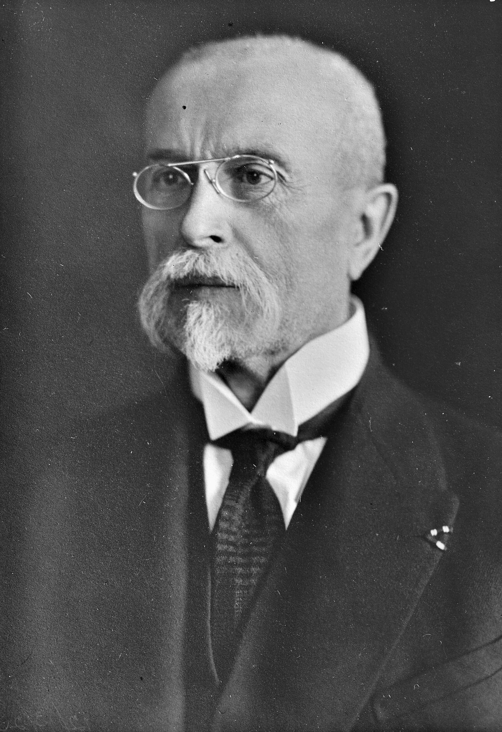 Tomáš Garrigue Masaryk. Porträt aus dem Bildbestand des Bain News Service.